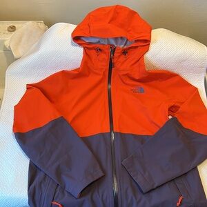 The North Face Orange Jacket with Gray Interior
